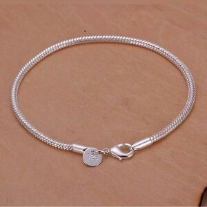 New 925 Silver 3MM Snake Chain Bracelets